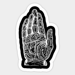 Vintage Fortune Telling Palmistry Hand Sticker